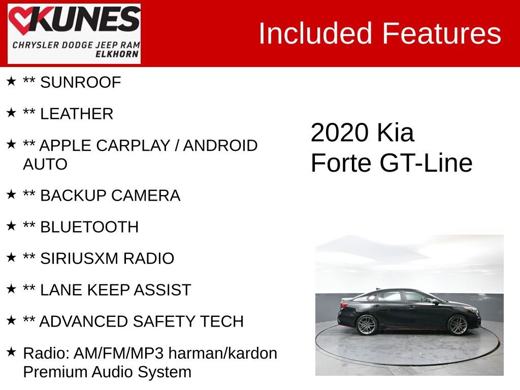 Used 2020 Kia Forte GT-Line w/ GT-Line Premium Package image 3