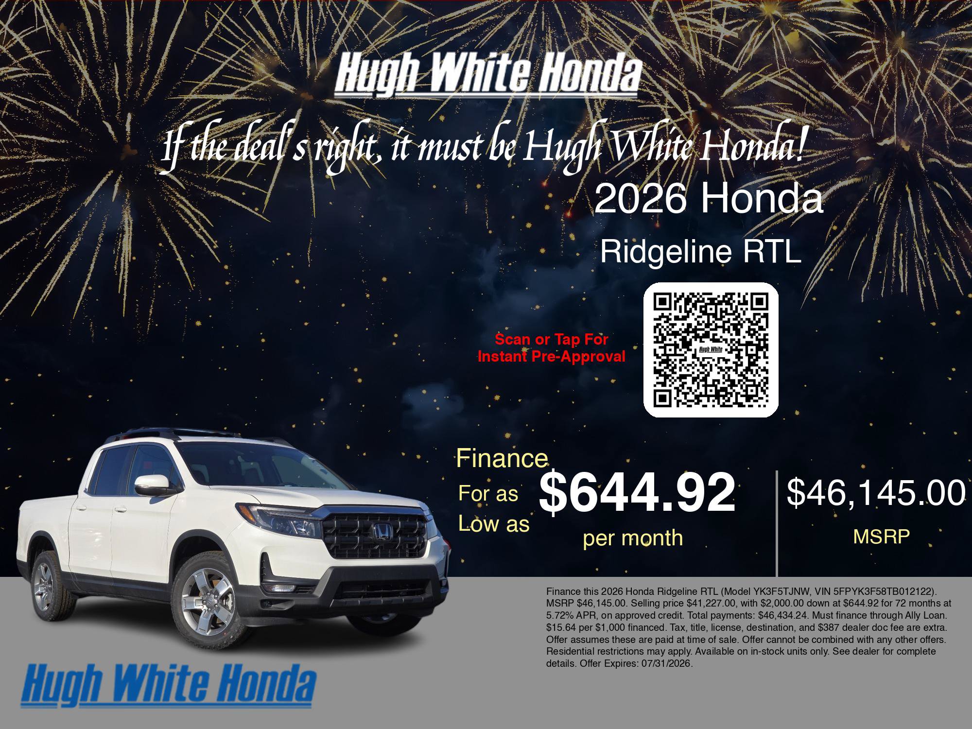 New 2026 Honda Ridgeline RTL image 7