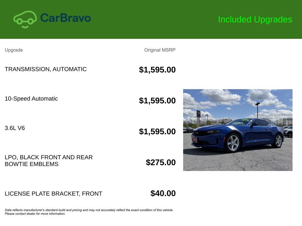 Certified 2021 Chevrolet Camaro LT RWD image 9