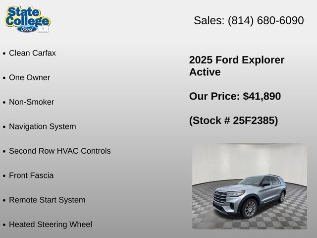 Used 2025 Ford Explorer Active w/ Active Comfort Package AWD/4WD image 12