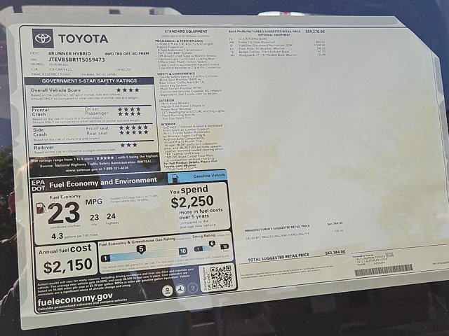New 2026 Toyota 4Runner TRD Off-Road Premium AWD/4WD image 17