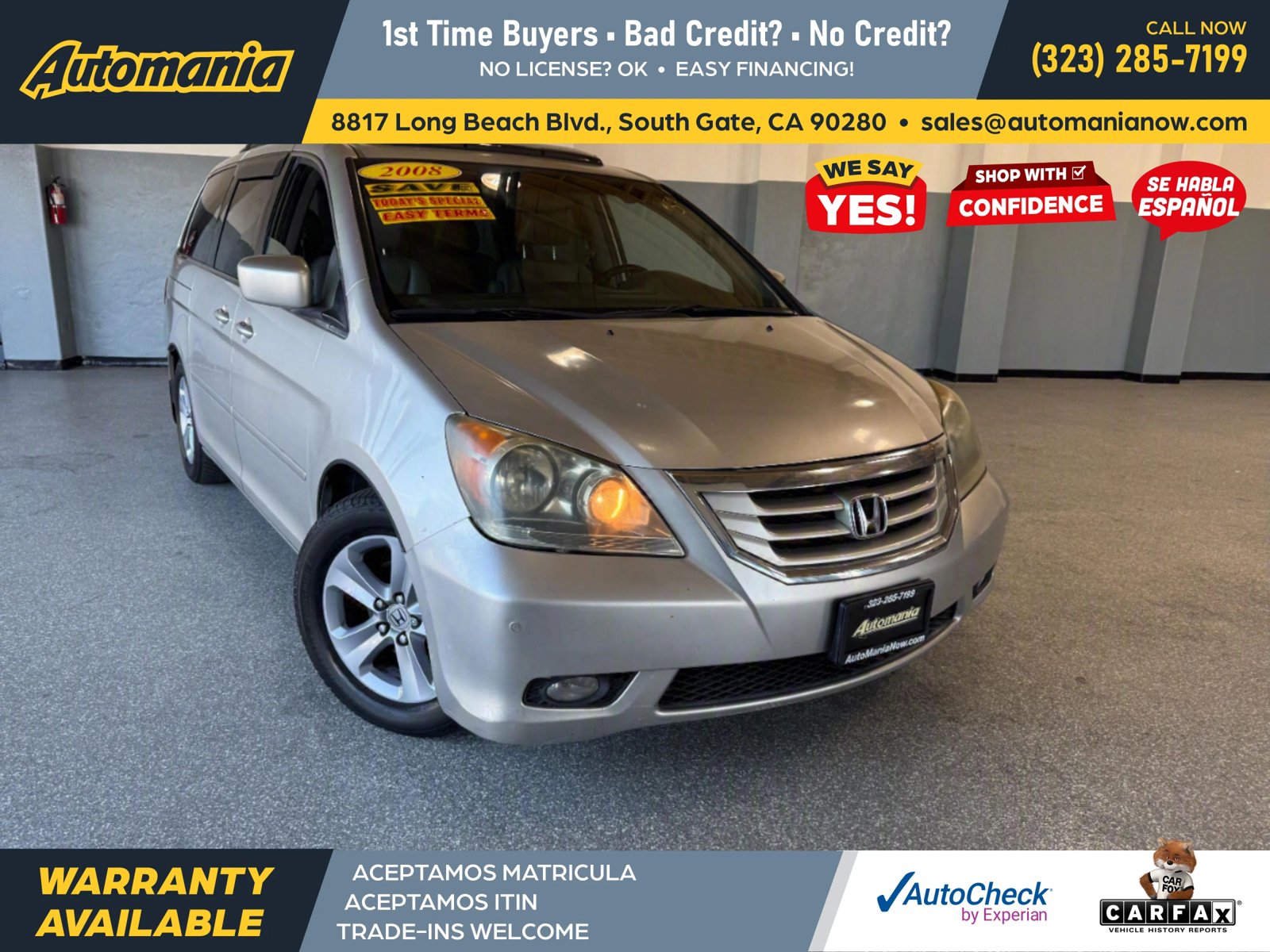 Used 2008 Honda Odyssey Touring