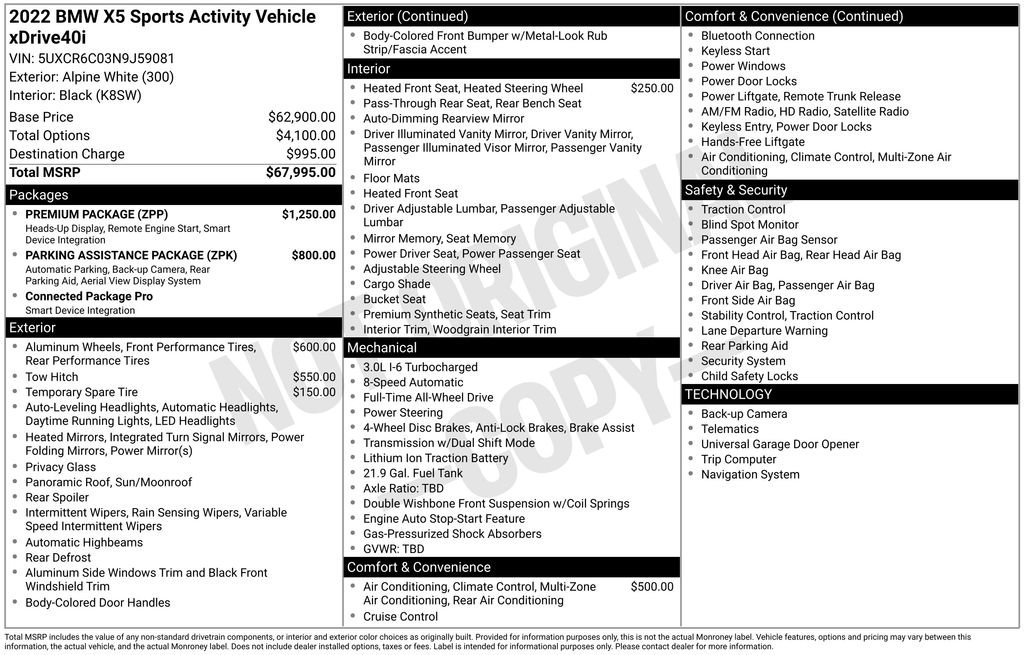 Used 2022 BMW X5 xDrive40i w/ Premium Package image 29