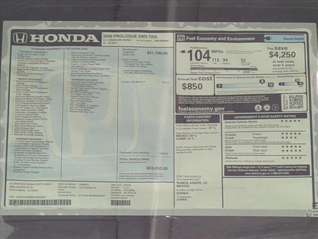 New 2026 Honda Prologue Touring image 17