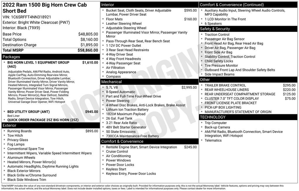 Certified 2022 RAM 1500 Big Horn AWD/4WD image 38