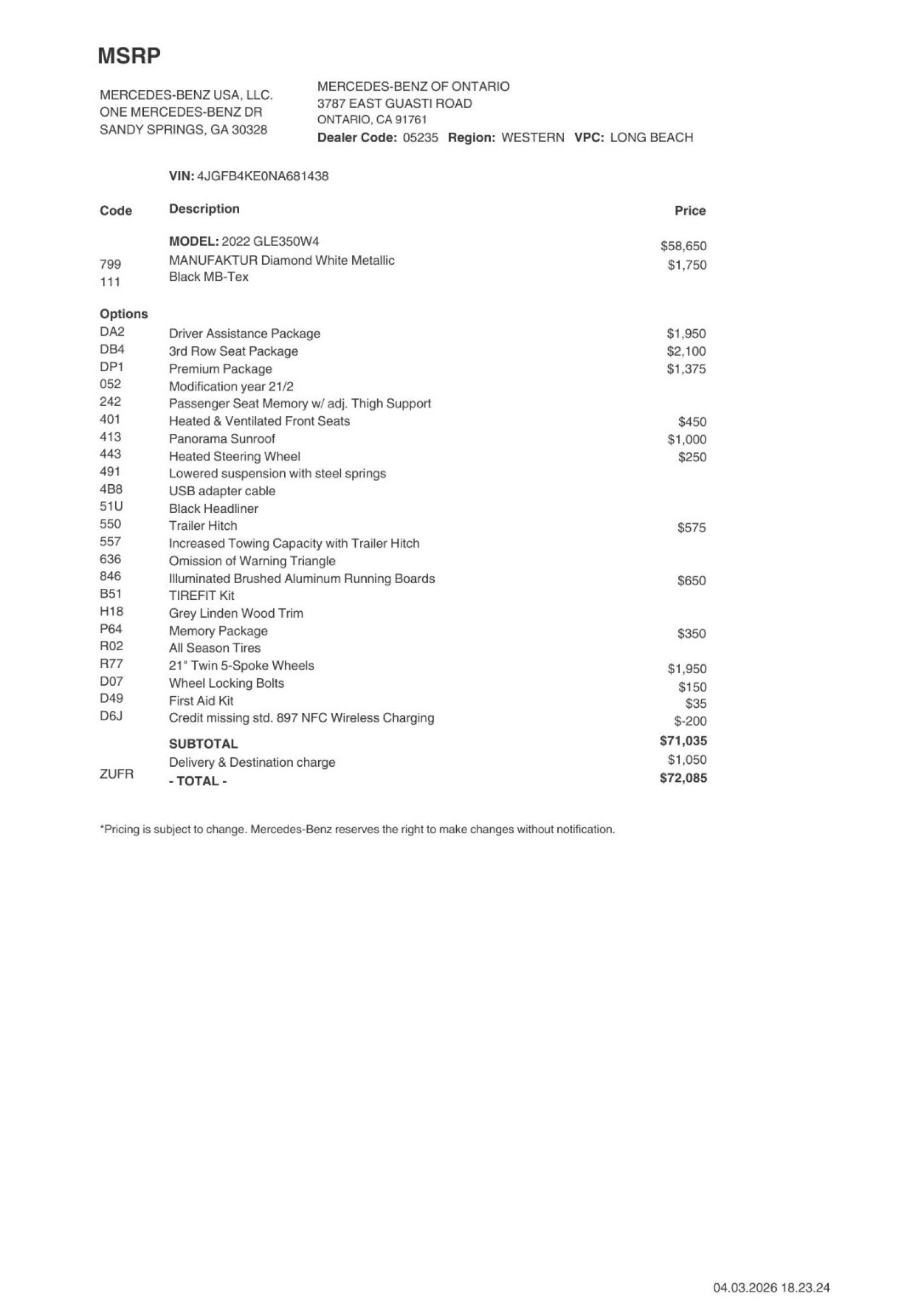 Used 2022 Mercedes-Benz GLE 350 4MATIC w/ 3rd Row Seat Package image 2