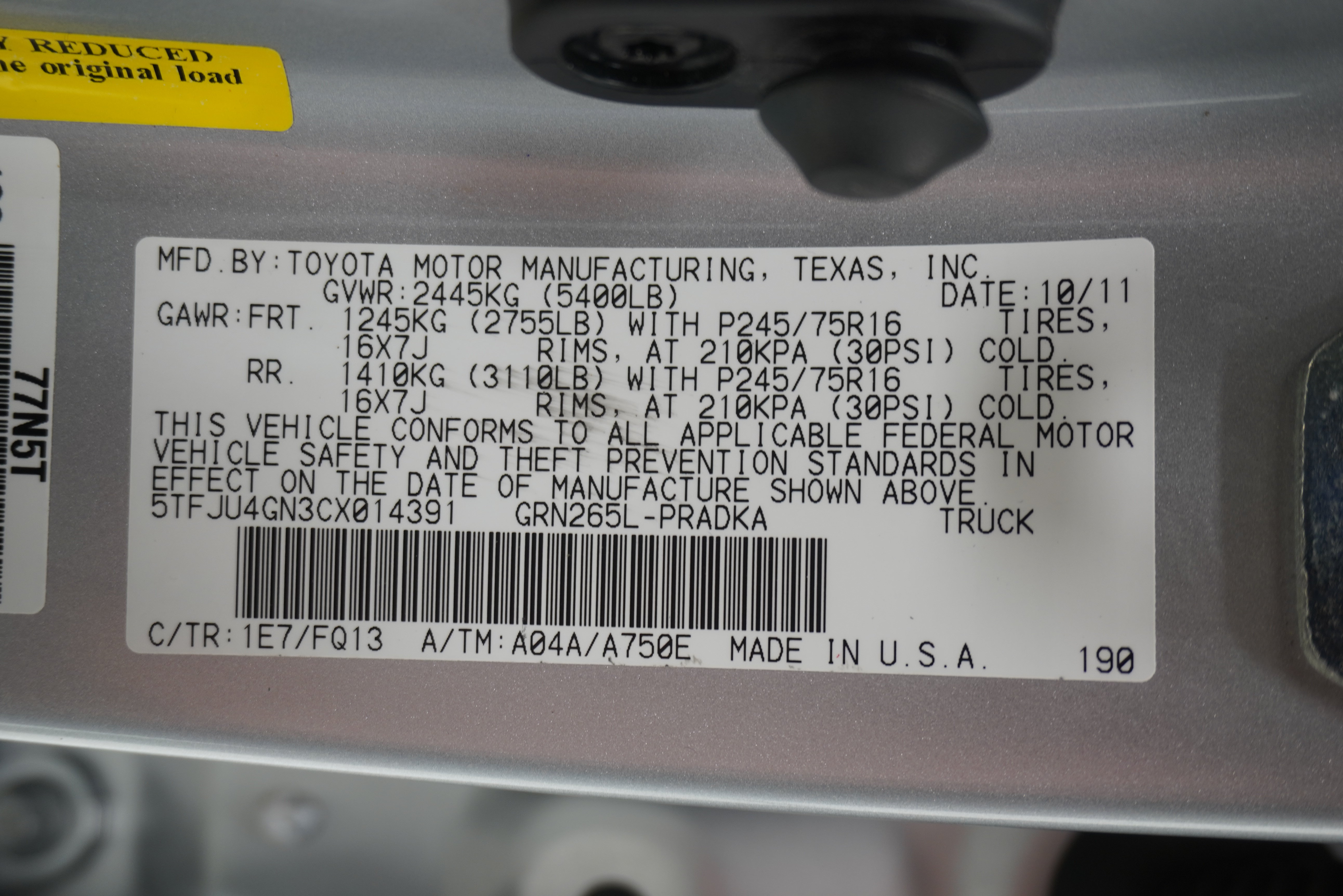 Used 2012 Toyota Tacoma PreRunner w/ SR5 Pkg RWD image 26