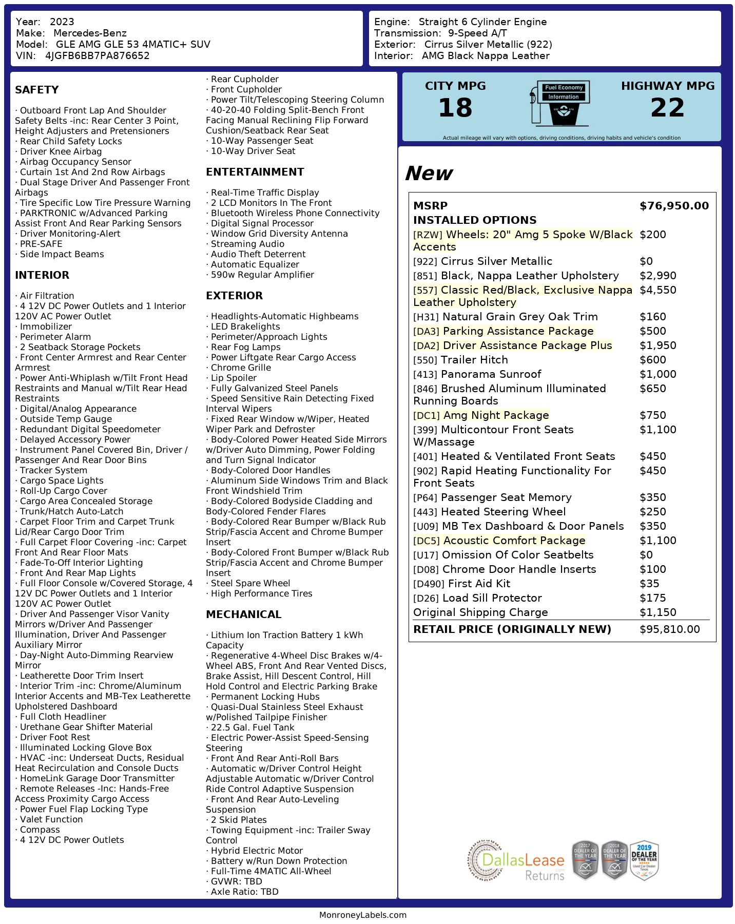 Used 2023 Mercedes-Benz GLE 53 AMG 4MATIC image 3