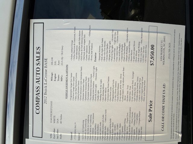 Used 2012 Buick LaCrosse Touring image 9