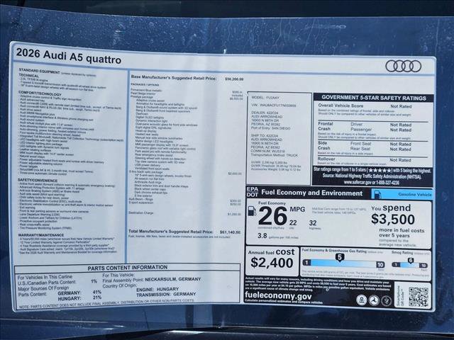 New 2026 Audi A5 Prestige AWD/4WD image 18