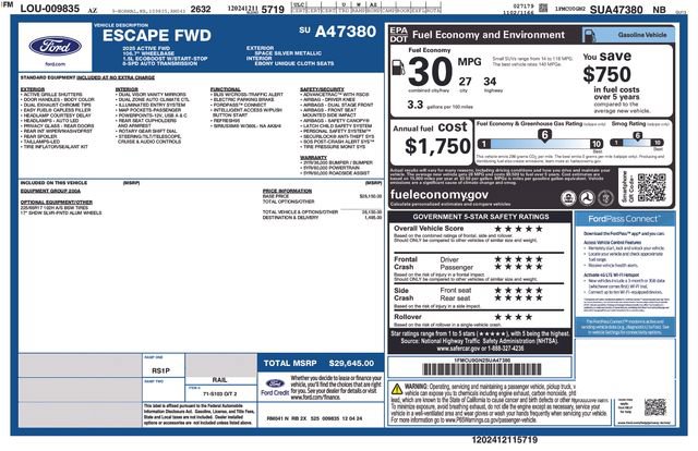Certified 2025 Ford Escape Active FWD image 16