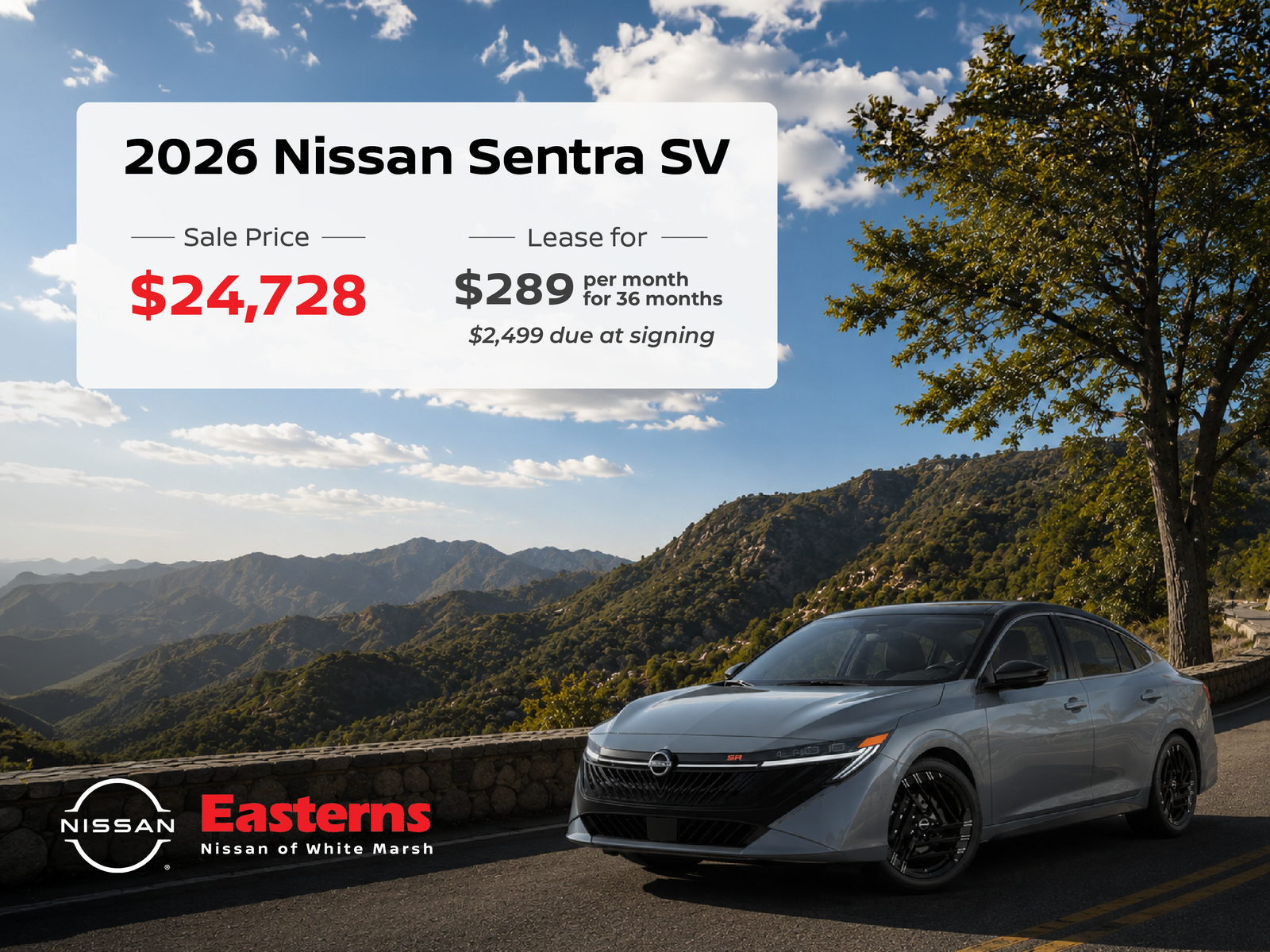 New 2026 Nissan Sentra SV w/ Floor Mat Package FWD image 2