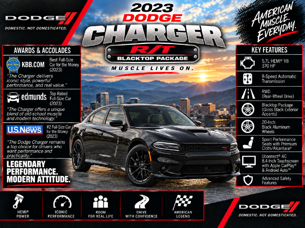 Used 2023 Dodge Charger R/T w/ Blacktop Package RWD image 2