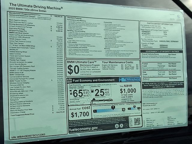 New 2025 BMW 750e xDrive w/ Executive Package image 22