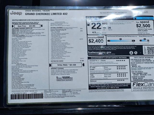 New 2025 Jeep Grand Cherokee Limited w/ Luxury Tech Group II RWD image 18