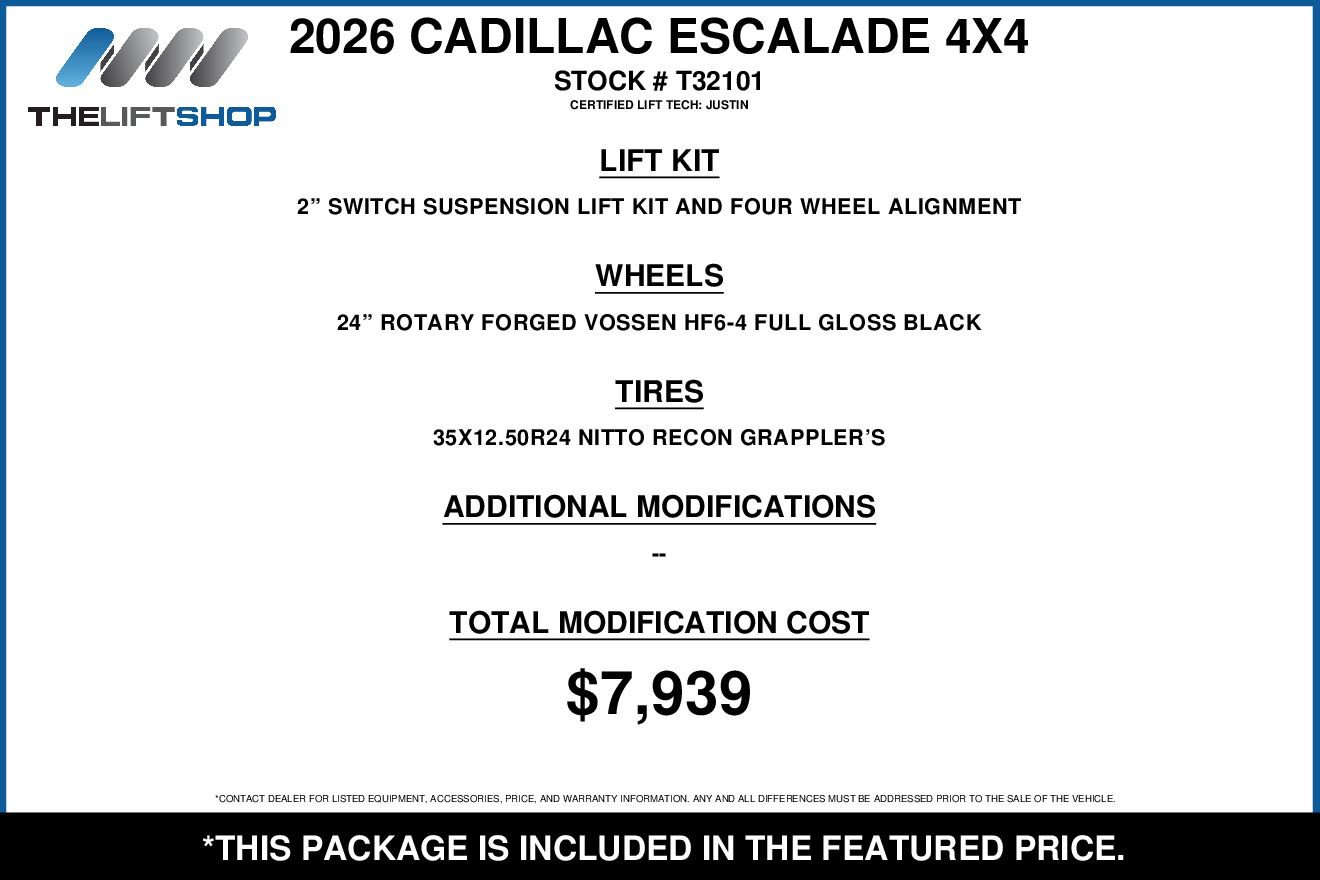 Used 2026 Cadillac Escalade Platinum Sport w/ LPO, ONYX Package image 2