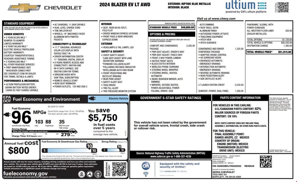 Used 2024 Chevrolet Blazer EV LT AWD/4WD image 26