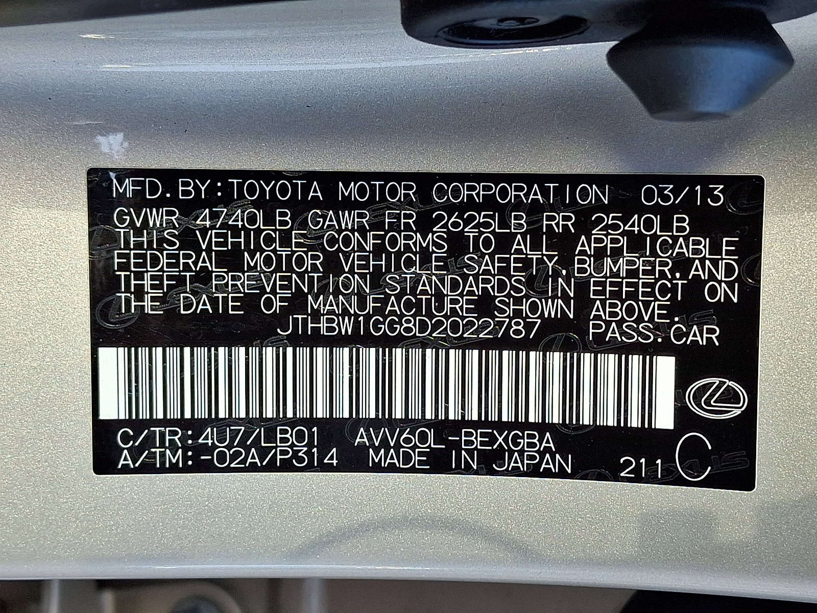 Used 2013 Lexus ES 300h w/ Luxury Pkg FWD image 27