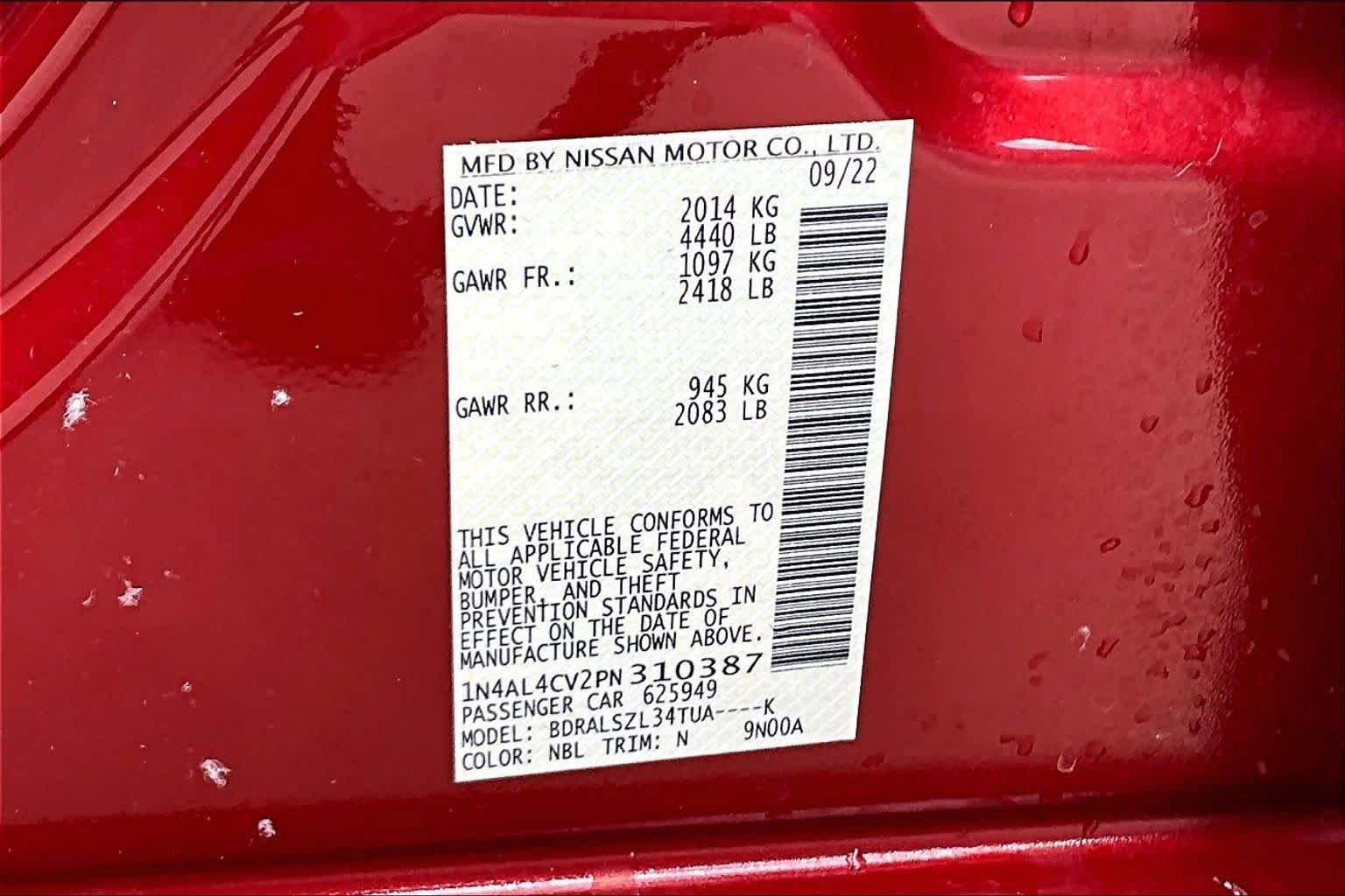 Certified 2023 Nissan Altima 2.0 SR FWD image 34