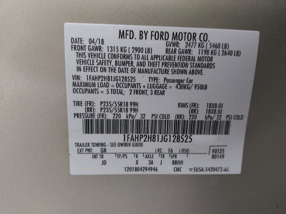 Used 2018 Ford Taurus SEL w/ Equipment Group 201A AWD/4WD image 33