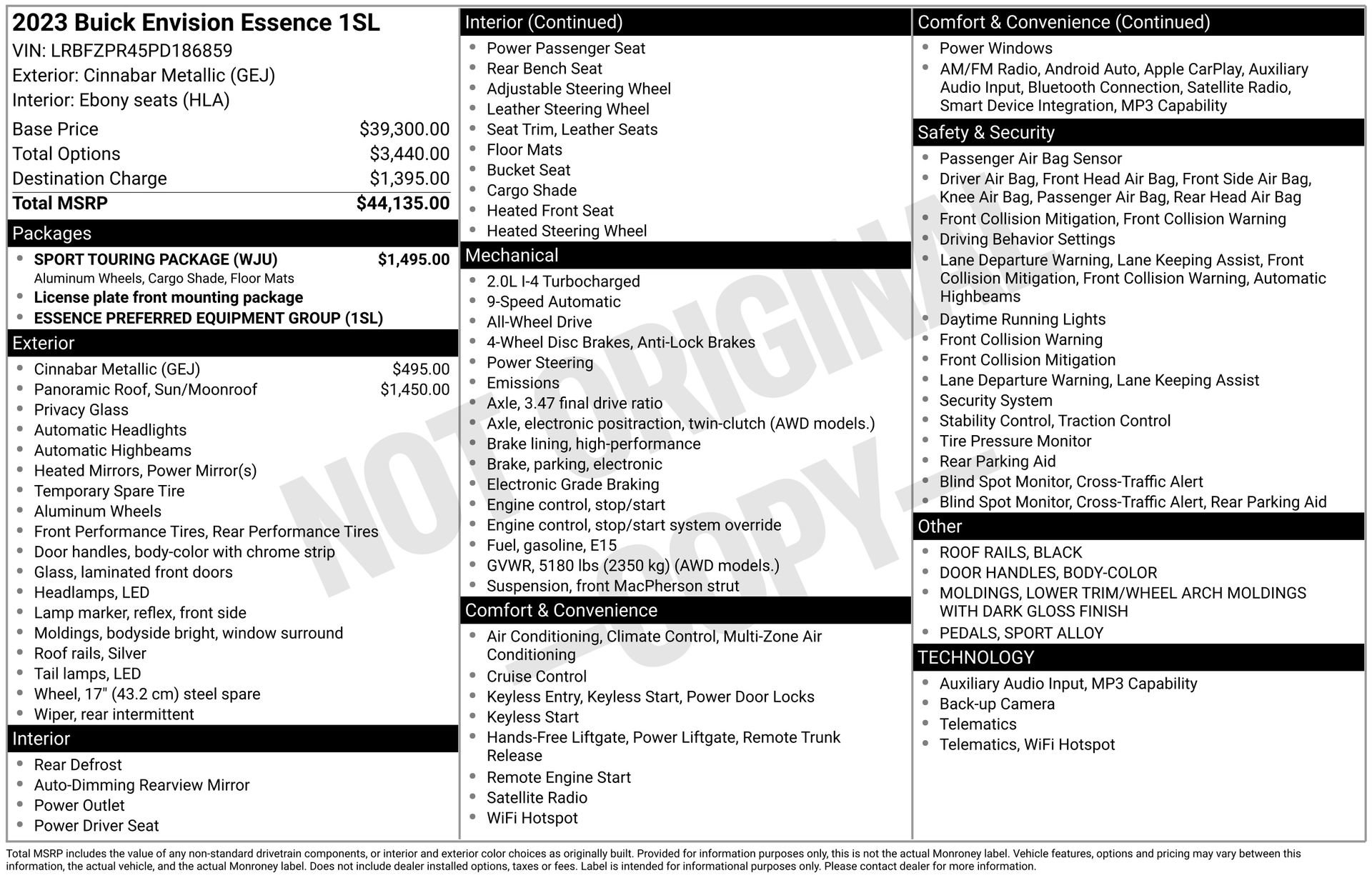 Used 2023 Buick Envision Essence w/ Sport Touring Package image 35