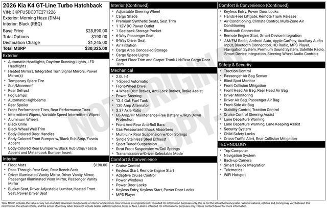 New 2026 Kia K4 GT-Line Turbo image 47