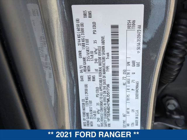 Certified 2021 Ford Ranger XLT w/ Equipment Group 301A Mid RWD image 24