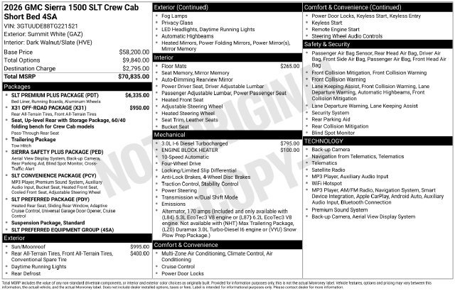 New 2026 GMC Sierra 1500 SLT w/ SLT Premium Plus Package AWD/4WD image 37