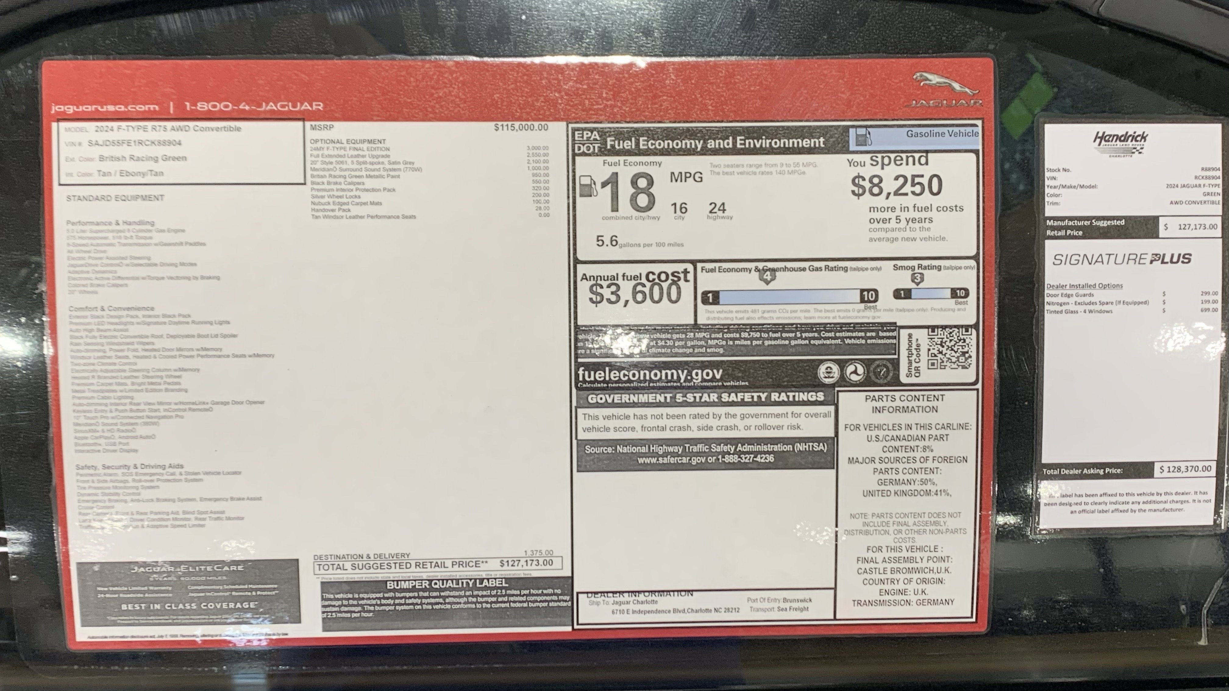 New 2024 Jaguar F-TYPE R image 18