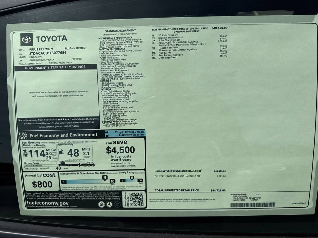 New 2026 Toyota Prius Plug-In Hybrid FWD image 24