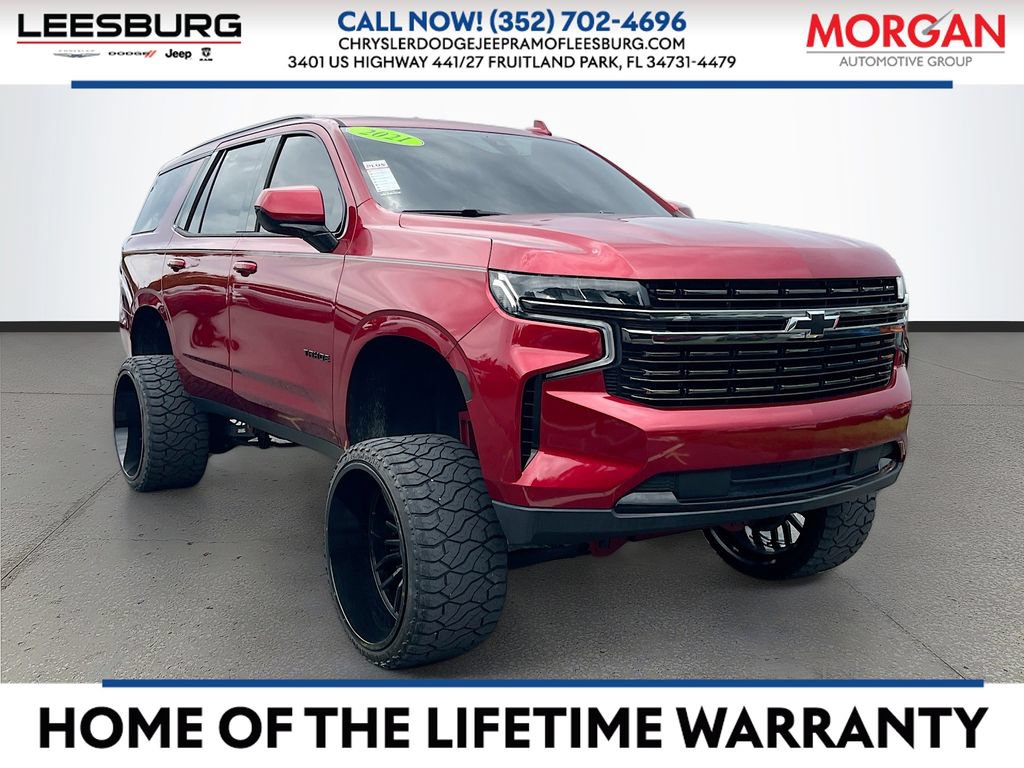 Used 2021 Chevrolet Tahoe RST w/ Rear Media and Nav Package RWD image 1