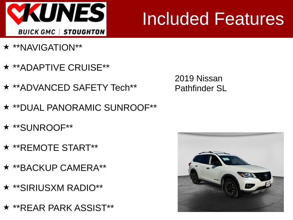 Used 2019 Nissan Pathfinder SL AWD/4WD image 2