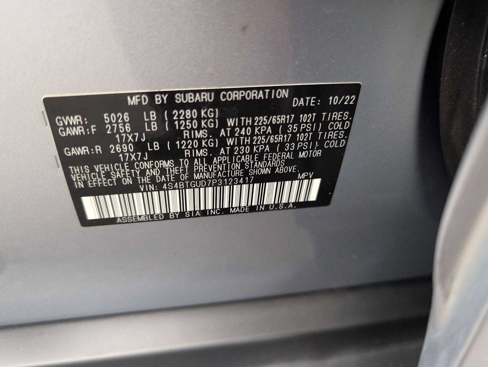 Certified 2023 Subaru Outback Wilderness AWD/4WD image 32