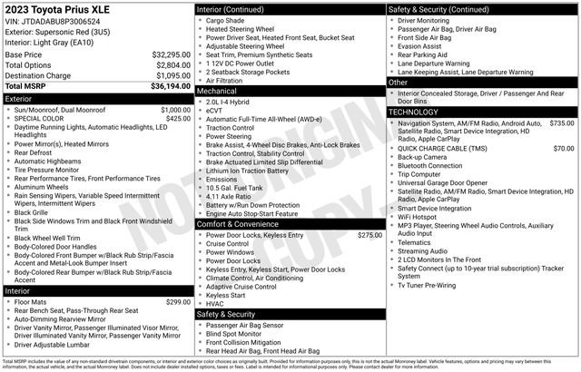 Certified 2023 Toyota Prius XLE AWD/4WD image 28