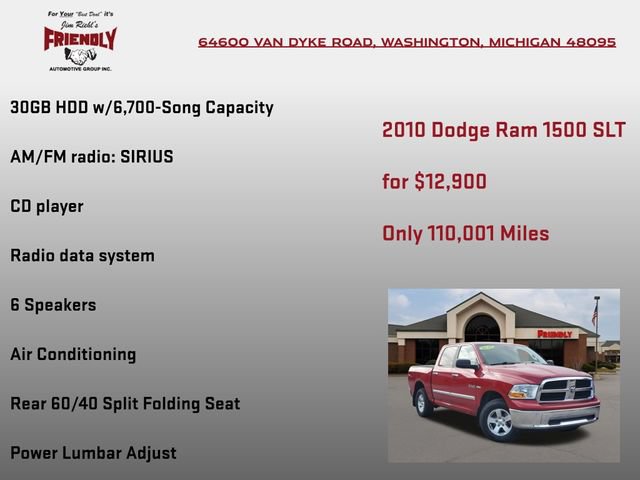 Used 2010 Dodge Ram 1500 Truck SLT w/ Remote Start & Security Group AWD/4WD image 10