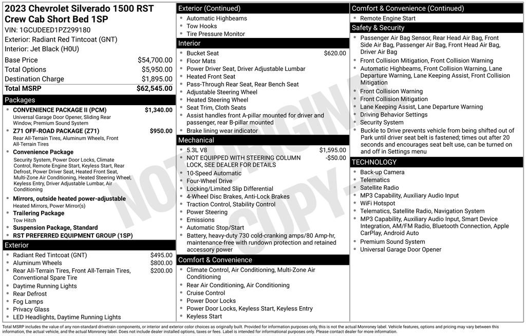 Used 2023 Chevrolet Silverado 1500 RST w/ Convenience Package II AWD/4WD image 13