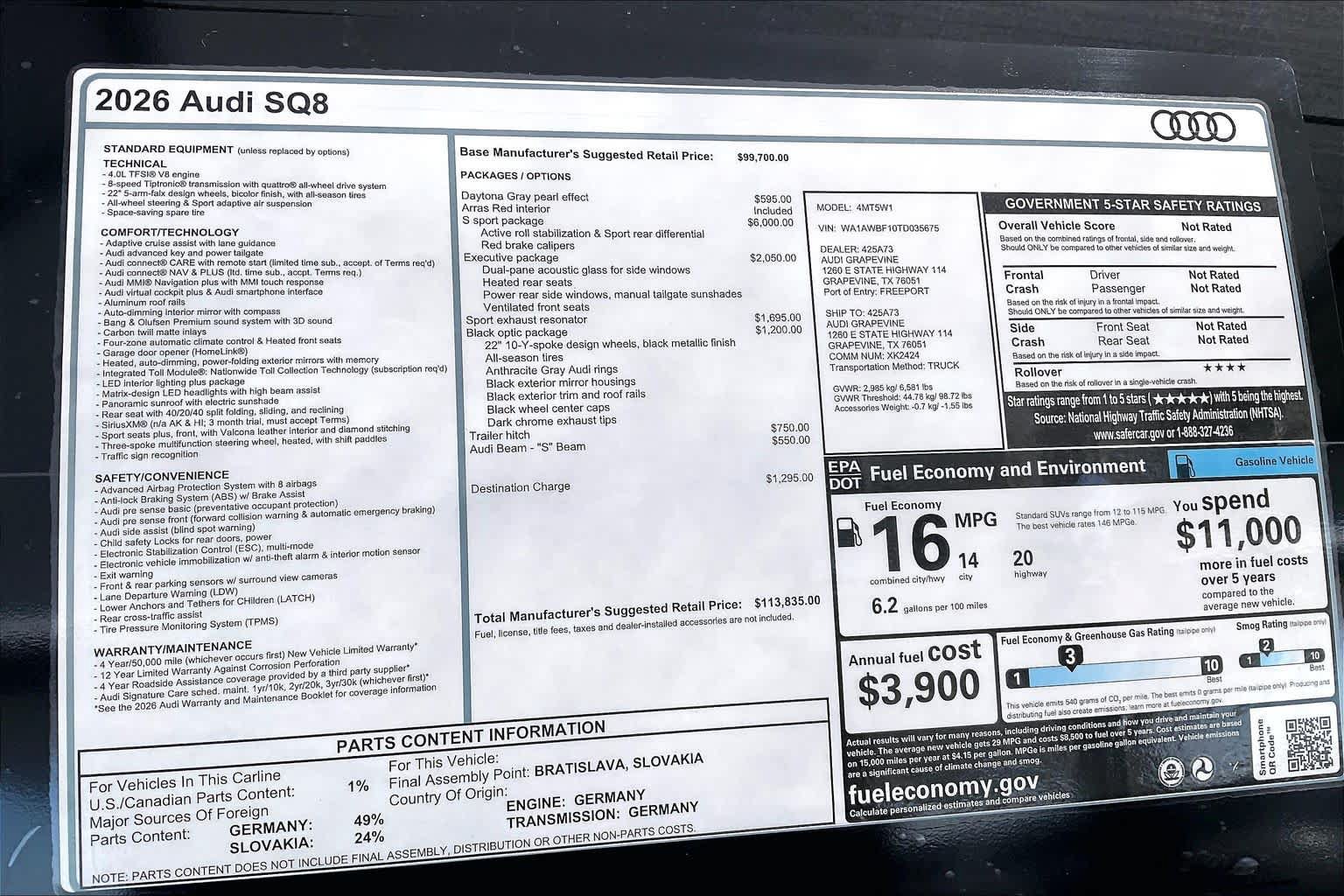 New 2026 Audi SQ8 Premium Plus AWD/4WD image 19