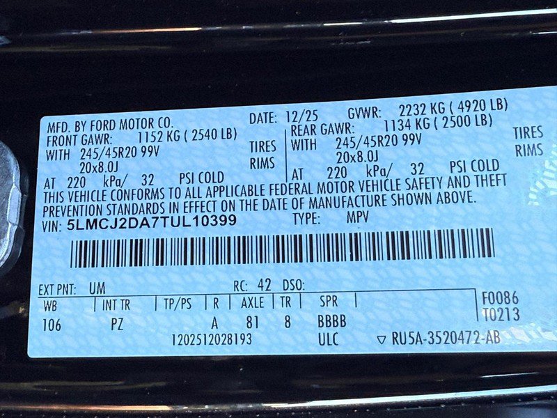New 2026 Lincoln Corsair Reserve w/ Jet Appearance Package image 20
