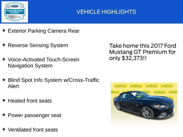 Certified 2017 Ford Mustang GT Premium w/ Equipment Group 401A RWD image 19