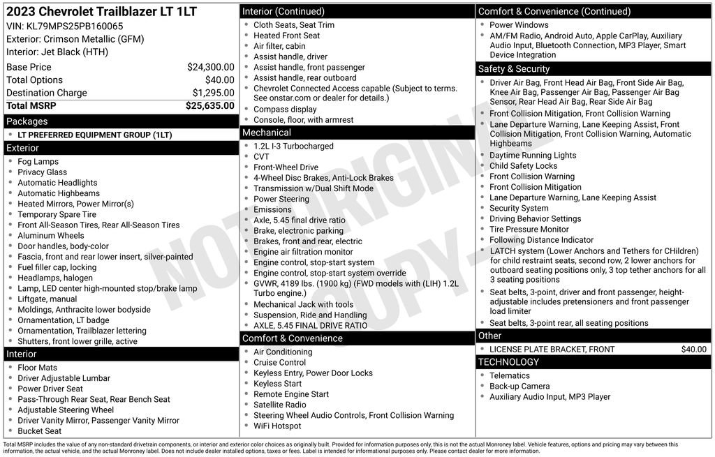 Used 2023 Chevrolet TrailBlazer LT image 37