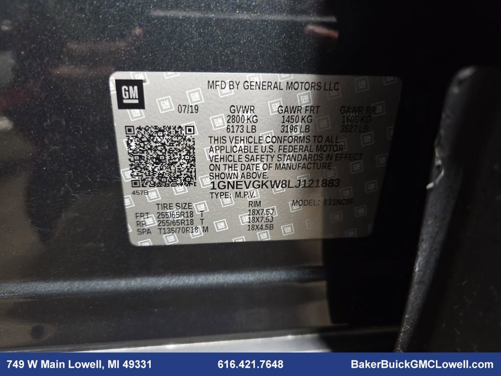 Used 2020 Chevrolet Traverse LT w/ Driver Confidence II Package image 36