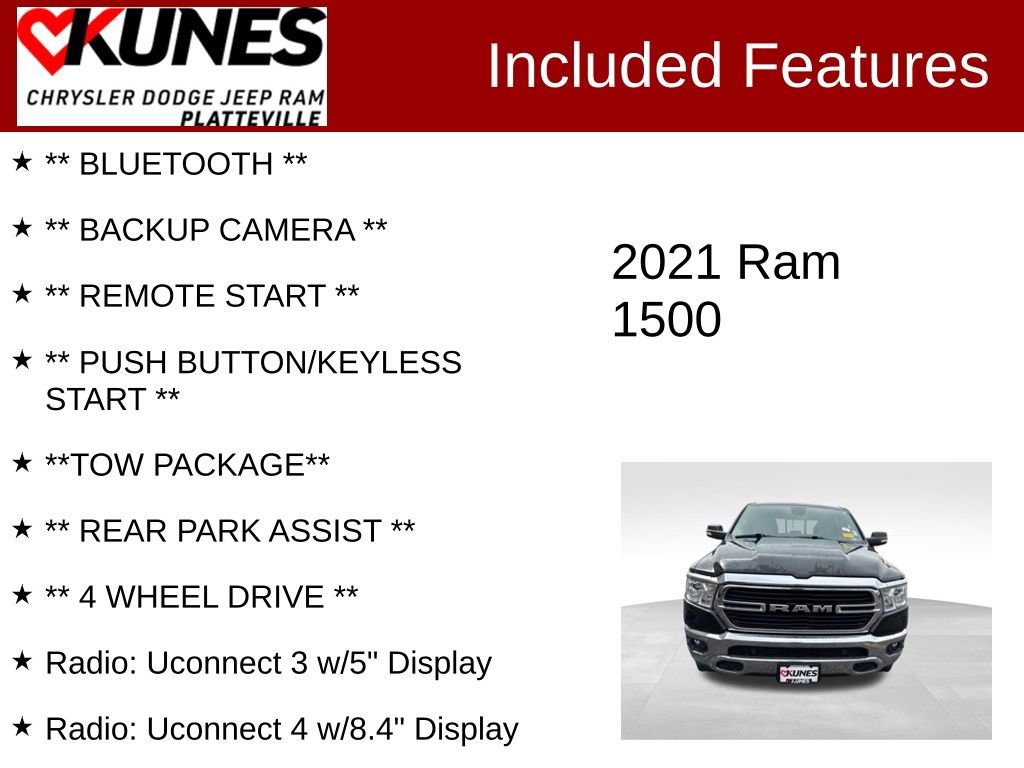 Used 2021 RAM 1500 Big Horn image 2