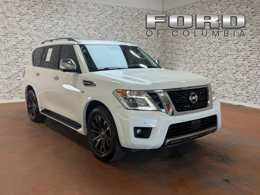 Used 2019 Nissan Armada Platinum w/ Captain's Chairs Package RWD video 1