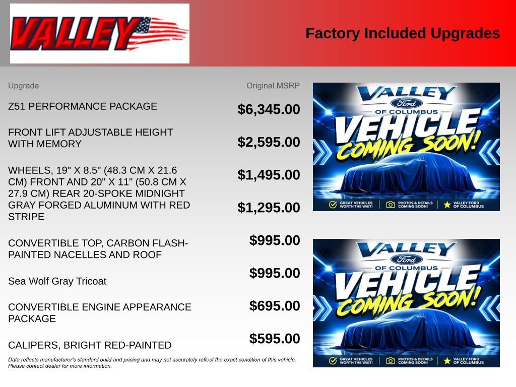 Used 2024 Chevrolet Corvette Stingray Premium Conv w/ Z51 Performance Package RWD image 4