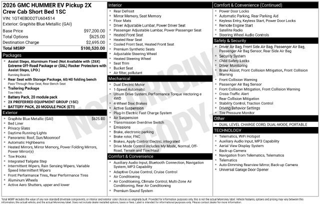 New 2026 GMC Hummer EV 4x4 Crew Cab image 9