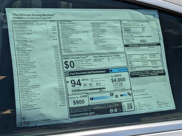 Used 2026 BMW i4 xDrive40i w/ Premium Package AWD/4WD image 19