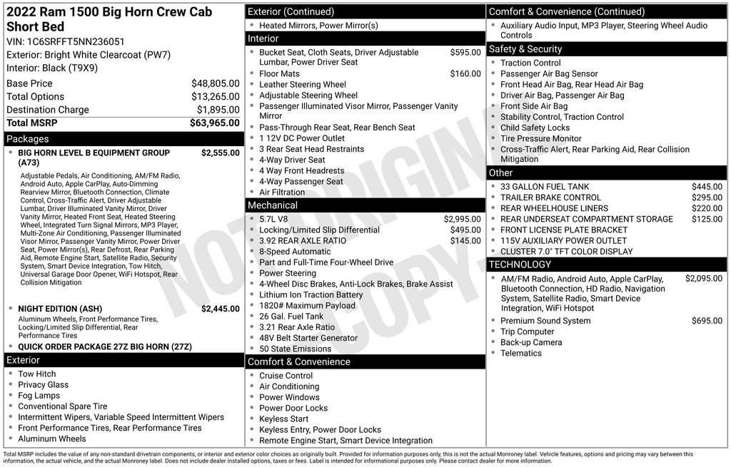 Used 2022 RAM 1500 Big Horn image 3