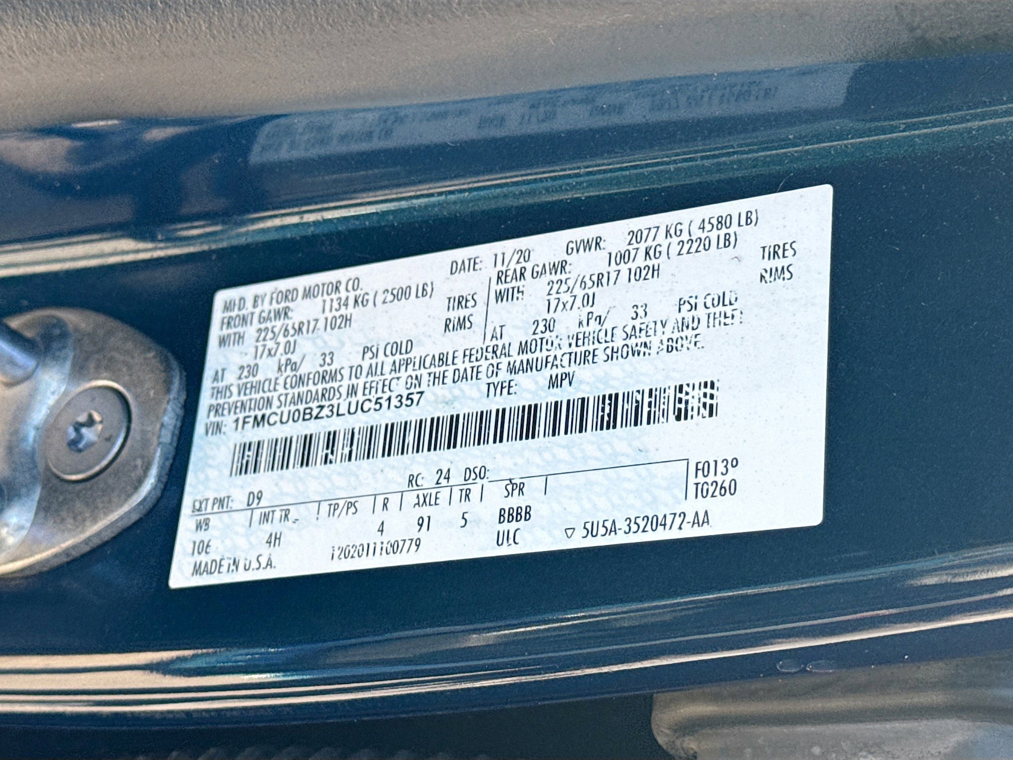 Used 2020 Ford Escape SE Sport image 43