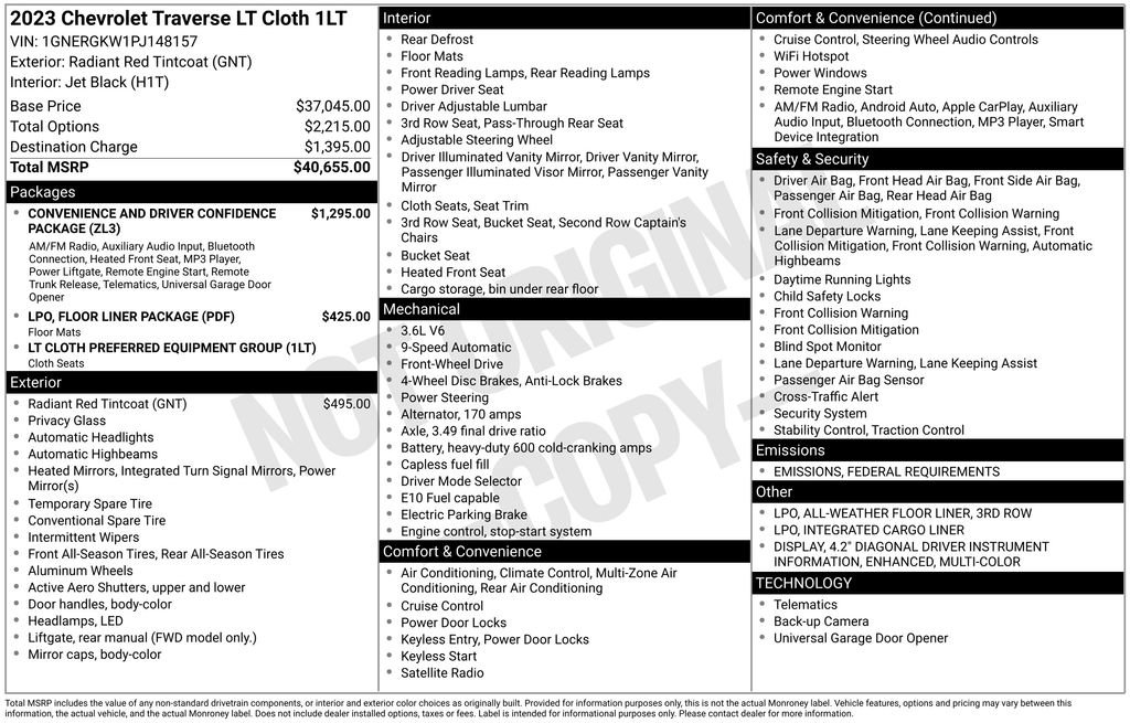 Used 2023 Chevrolet Traverse LT image 3