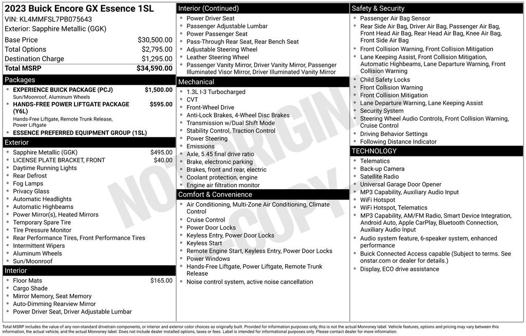 Used 2023 Buick Encore GX Essence w/ Experience Buick Package FWD image 16